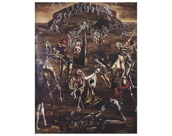 Salvador Dali (Resurrection of the Flesh) Prints, Salvador Dali Canvas Painting, Salvador Dali Canvas Poster, Modern Wall Art, Surrealism