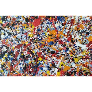Jackson Pollock Art, Jackson Pollock Canvas Modern Abstract Printing, Pollock Splatter Print Home Wall Decor, Home Bedroom, Pollock Painting
