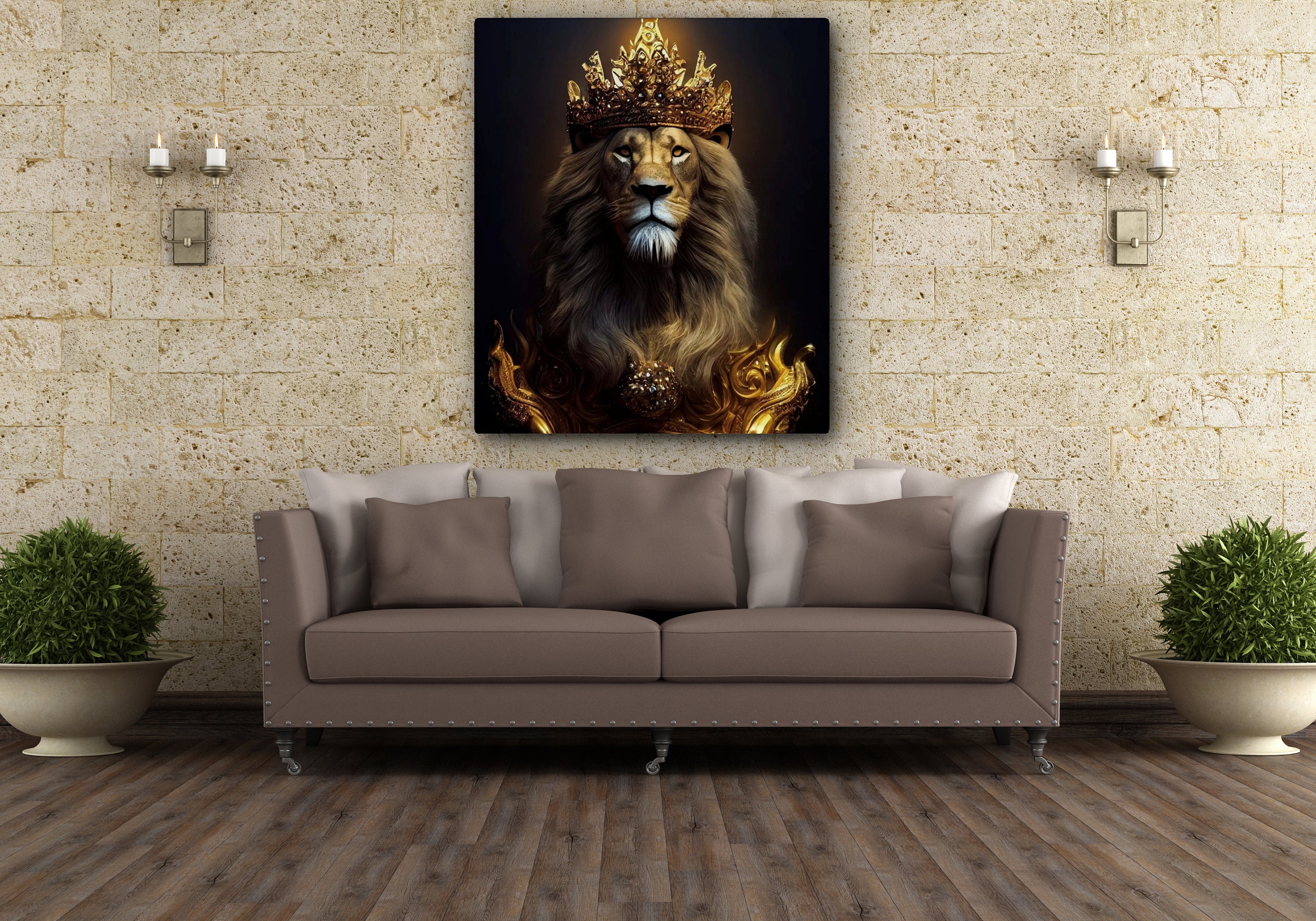 Lion King Canvas Painting, Lion King Canvas Wall Art, Lion King Canvas