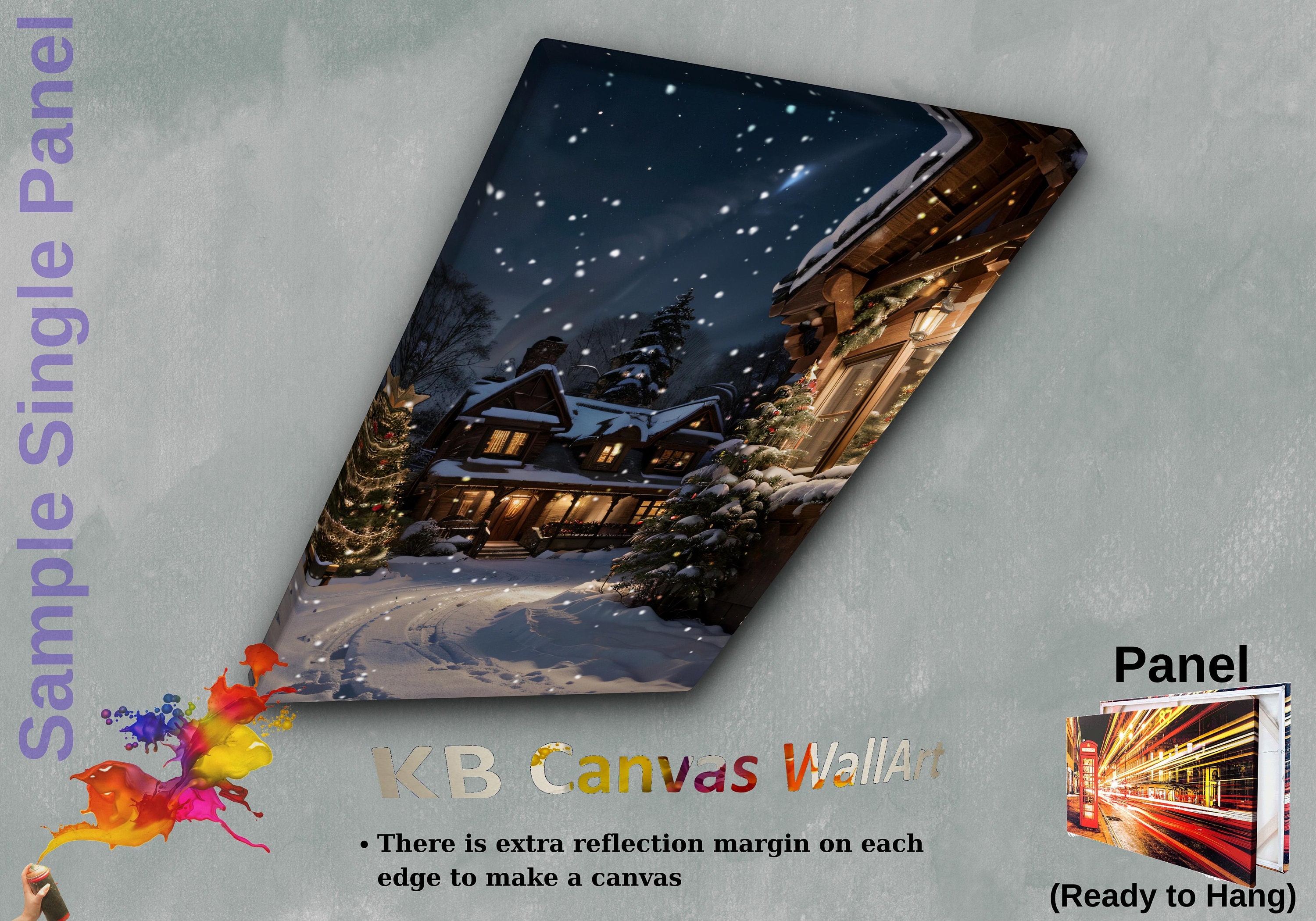 Christmas Canvas Paintings, New Year's Eve Canvas Prints, Christmas