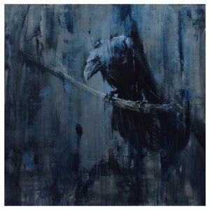 Odin&#39;s Crows Canvas Painting, Odin&#39;s Crows Canvas Art, Odin&#39;s Crows Gift Canvas Print, Odin&#39;s Crows Canvas Poster, Home Decor, Ready to Hang
