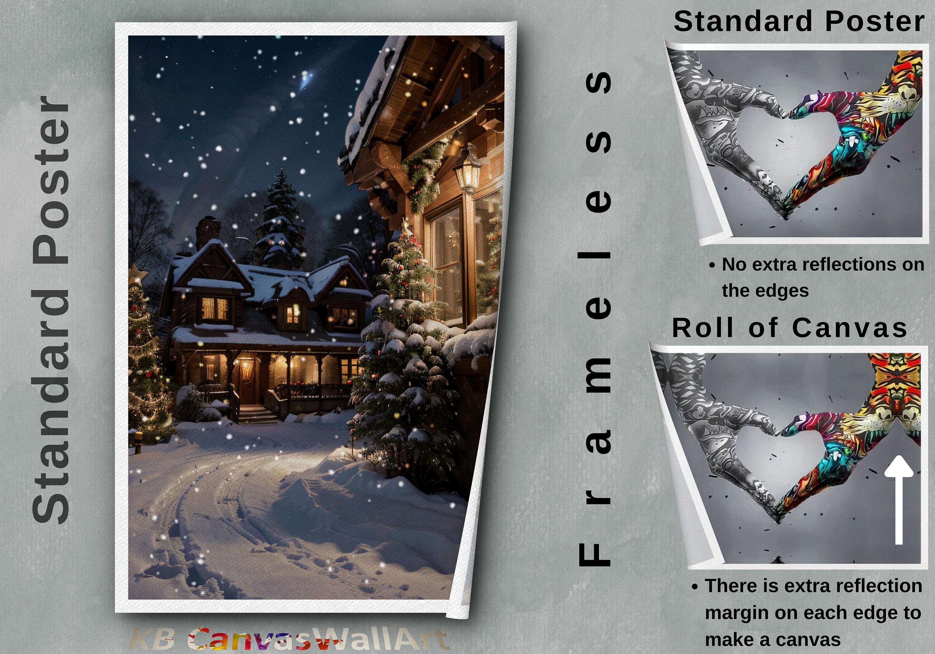 Christmas Canvas Paintings, New Year's Eve Canvas Prints, Christmas