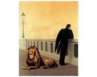 René Magritte (Homesickness, 1940) Canvas Prints, René Magritte Canvas Poster, René Magritte Gift Canvas Painting, Home Decor, Ready to Hang