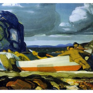 Canvas schilderij George Bellows (The Big Dory), canvasafdrukken George Bellows, canvasposter George Bellows, canvasposter George Bellows, perfecte prints, cadeaus