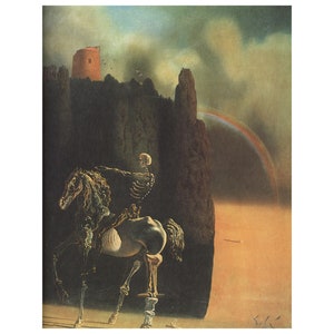 Salvador Dali &quot;The Horseman of Death&quot; Canvas Print, Salvador Dali &quot;The Horseman of Death&quot; Poster, Salvador Dali Canvas Paintings, Home Decor