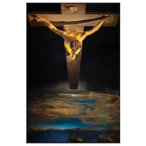 Salvador Dalí (Christ of Saint John of the Cross 1951) Canvas Painting, Salvador Dalí Gift Canvas Poster, Salvador Dalí Gift Canvas Print