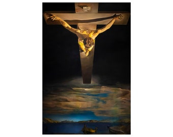 Salvador Dalí (Christ of Saint John of the Cross 1951) Canvas Painting, Salvador Dalí Gift Canvas Poster, Salvador Dalí Gift Canvas Print