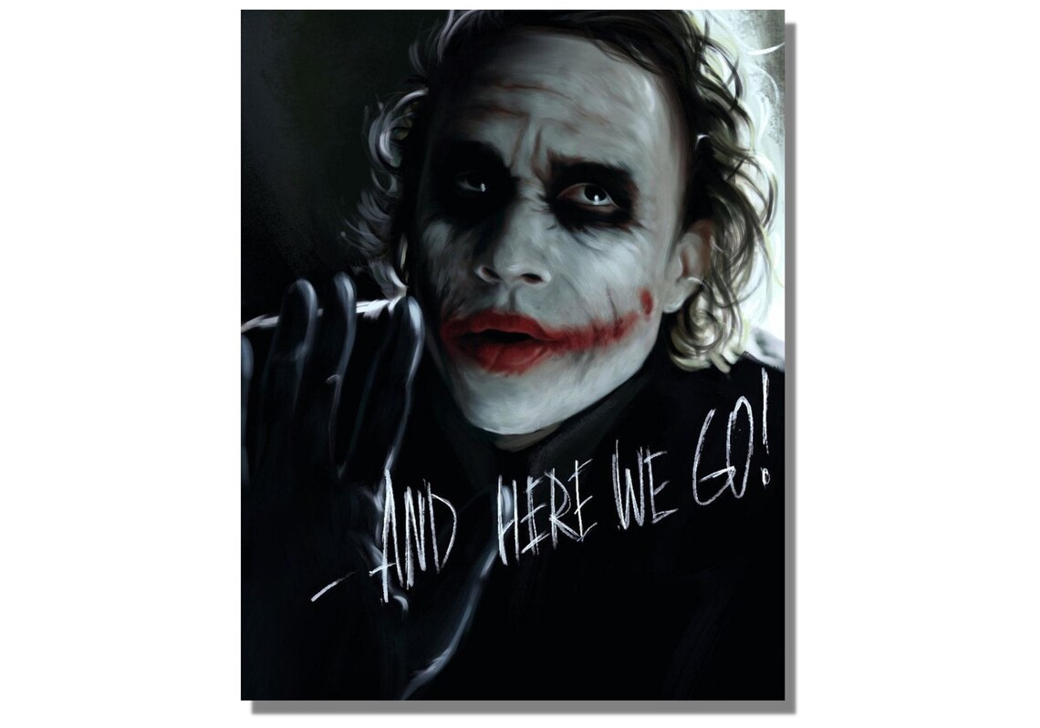 Joker Canvas Home Decor Joker Perfect Canvas Paintings Joker Gift Canvas Poster Joker Canvas
