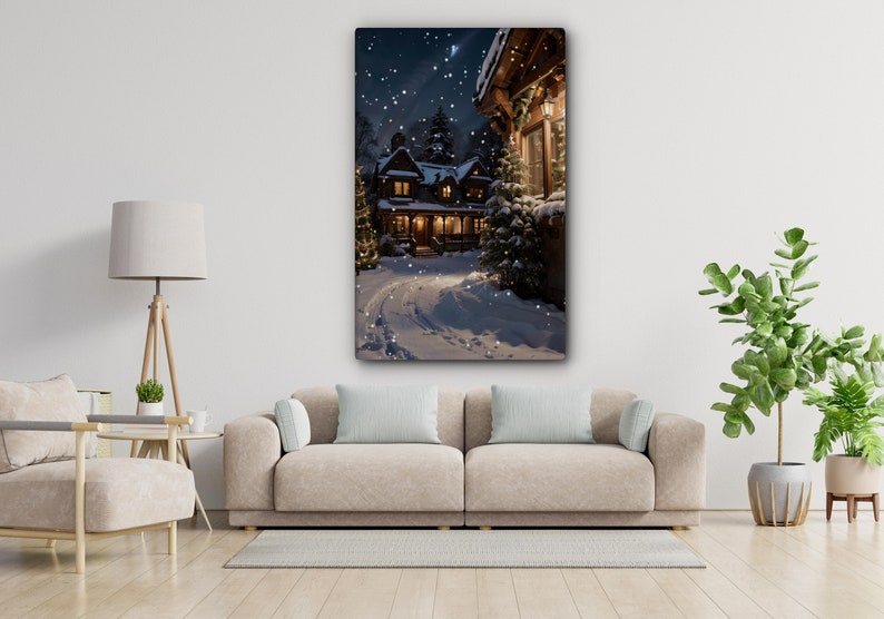 Christmas Canvas Paintings, New Year's Eve Canvas Prints, Christmas