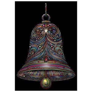 Weihnachtsglocke Leinwand Poster, Weihnachtsglocke Leinwand Gemälde, Weihnachtsglocke Leinwandbilder, fertig zum Aufhängen, Wohnkultur, Souvenir Gemälde