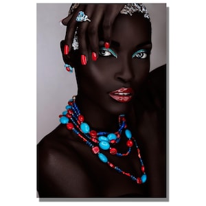 Afrikanisches Poster, Frauen Wandmalerei, Afrikanische Gemälde, Afrikanische Frauen Leinwand, Das Bild einer Afrikanischen Frau, Afrikanische Wandkunst, afrikanischer Druck