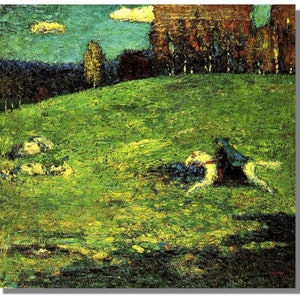 Wassily Kandinsky (Der Blaue Raiter 1903) målning, Wassily Kandinsky presentkanvastavla, Wassily Kandinsky canvastavla, Kandinsky väggkonst