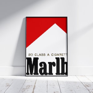 Minimalist Marlboro Print / Digital Art Print