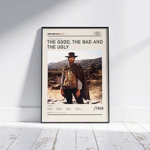 The Good, the Bad and the Ugly / Sergio Leone / Minimalistisches Film Poster