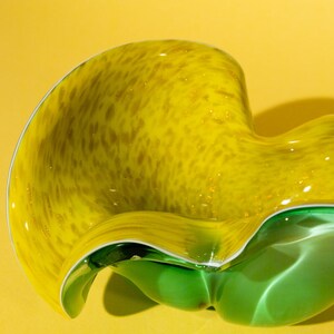 Vintage sculptural Murano bowl, Alfredo Barbini for Archimede Seguso attributed