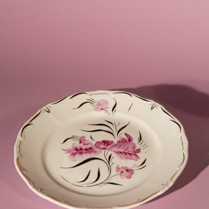 Bavarian porcelain breakfast set – purple flower pattern