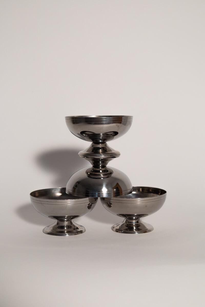 Lot De 4 Coupes à Glace Vintage IJBOERKE - Design Bistrot Des Années 70/80 - Comme Neuves