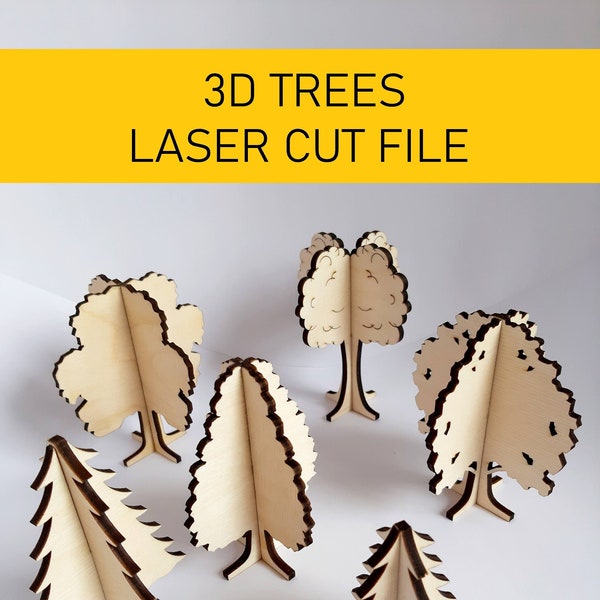 3D Trees, Forest - Laser cut file