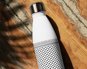 Keffiyeh stainless steel water bottle - PALESTINE