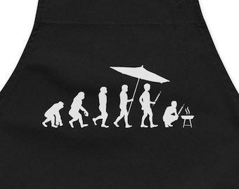 Evolution of Man X BBQ - apron - Organic Cotton