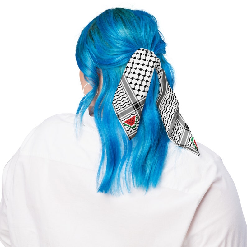 Keffiyeh Schwarz und Weiß Wassermelone Komplett bedrucktes Halstuch Bild 8