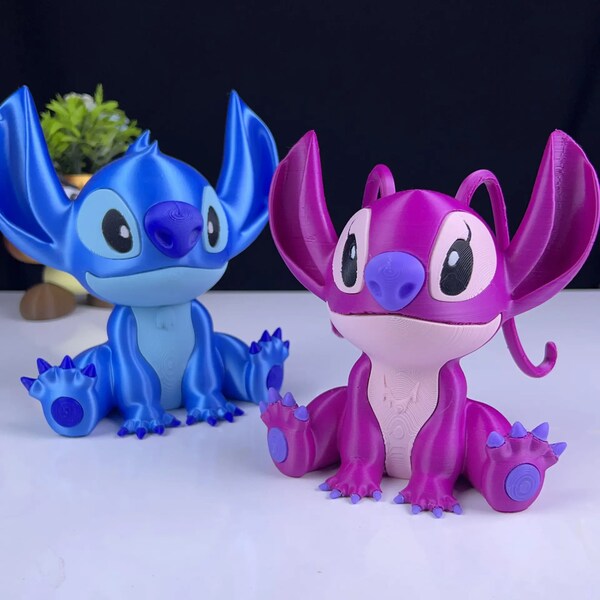 Angel & Stitch 3D Printed figures