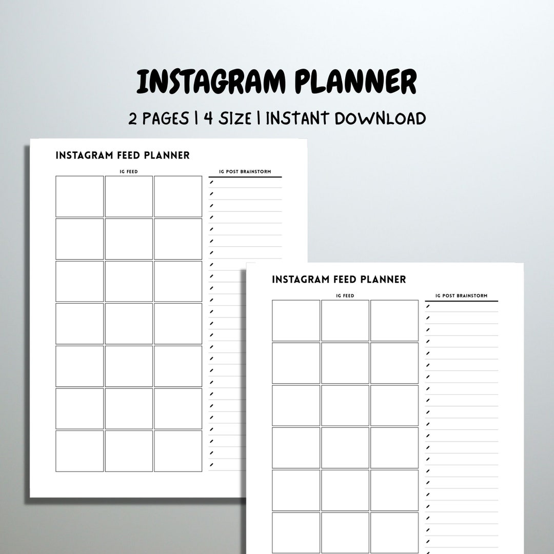 Printable Instagram Planner: Boost Your Instagram Content Planner ...