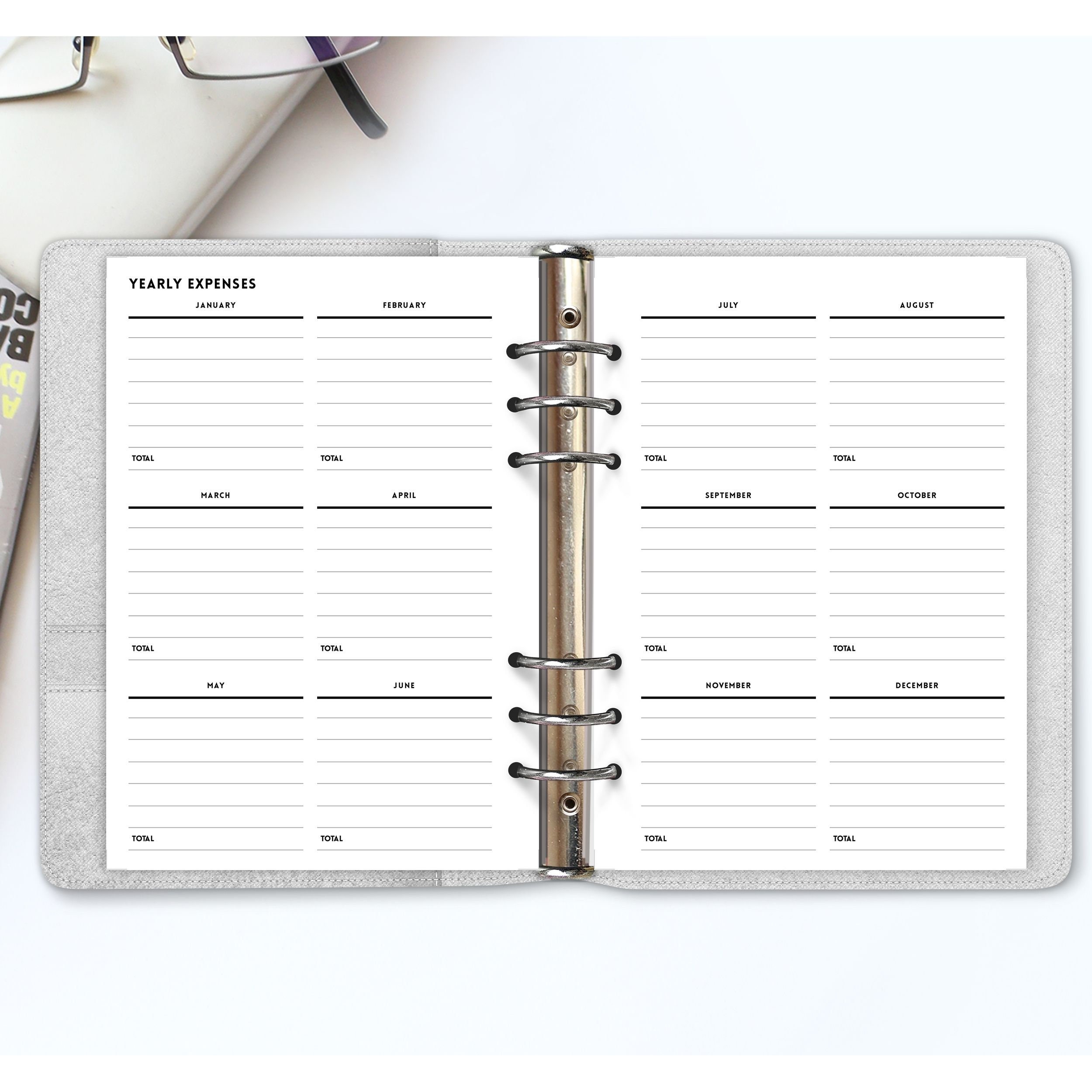 Printable Yearly Expense Tracker for Smart Money Management: Track ...
