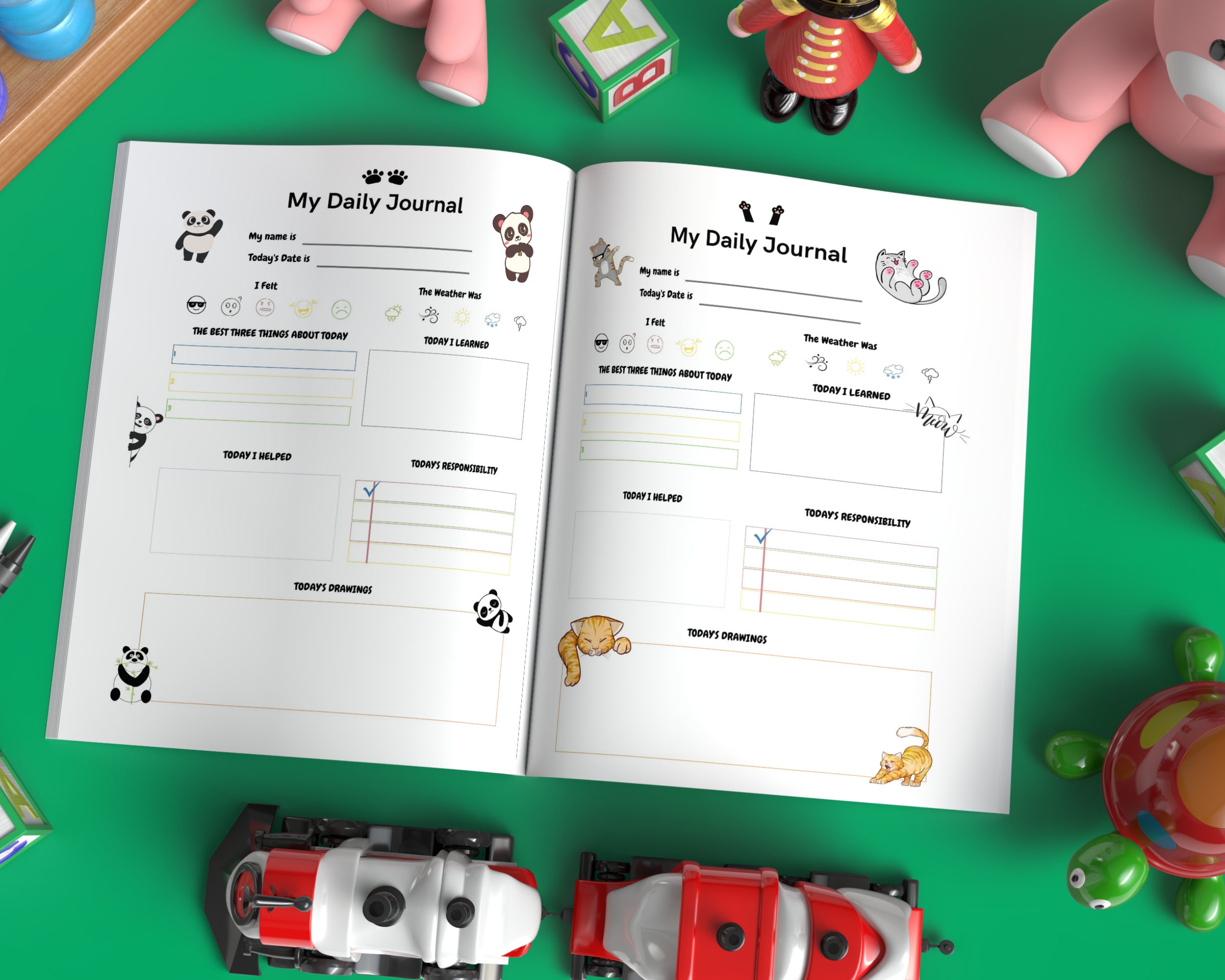 Kids Daily Journal Printable Journal for Kids Diary for Children Kids ...