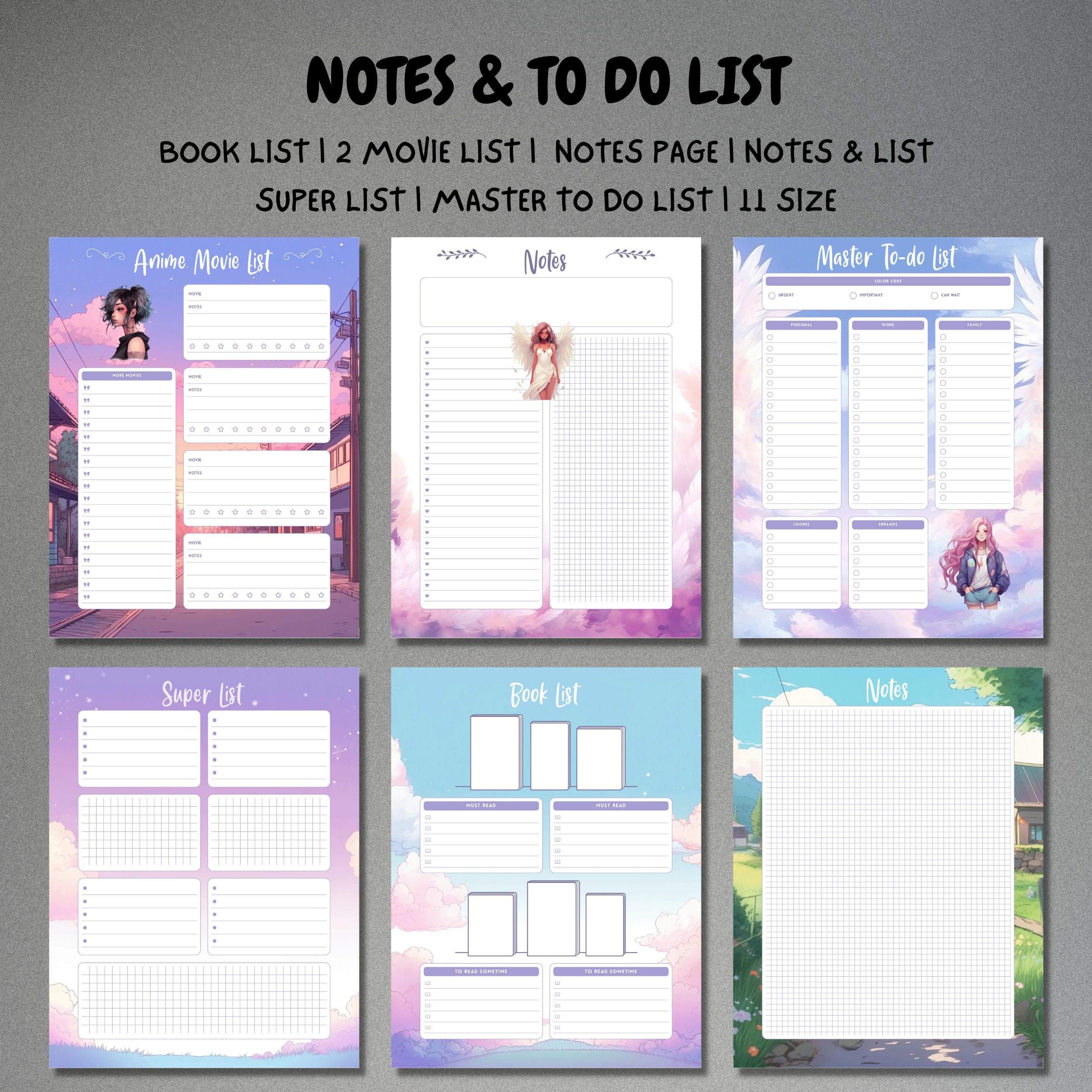 Printable Anime Planner Bundle: Everything You Need All in One Planner ...