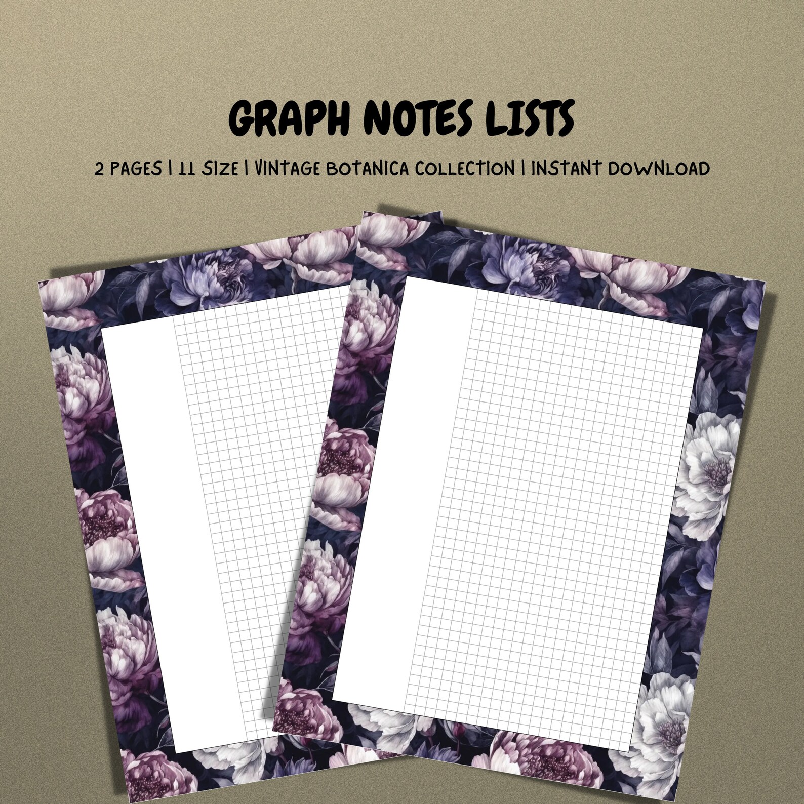 Graph Notes Lists Take Your Notetaking Printable Graph Paper Design