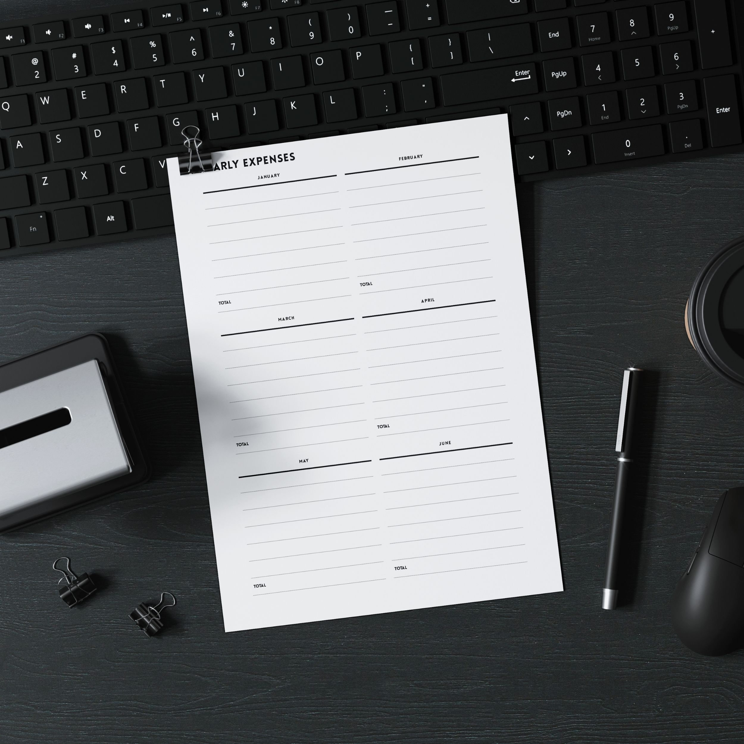 Printable Yearly Expense Tracker for Smart Money Management: Track ...