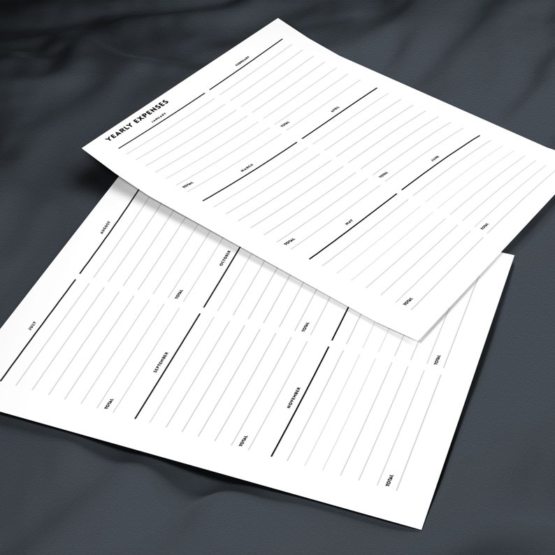 Printable Yearly Expense Tracker for Smart Money Management: Track ...
