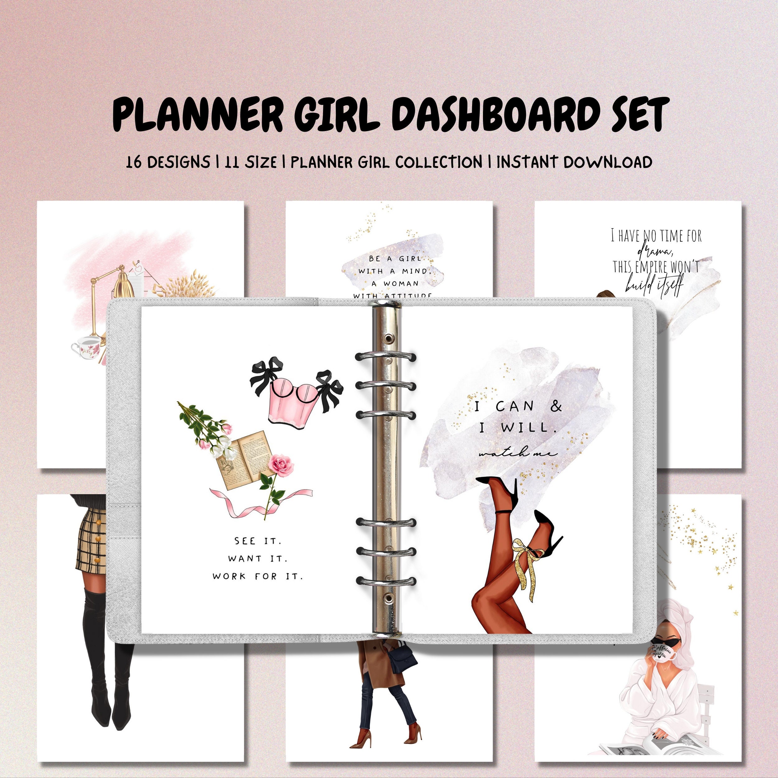 Planner Girl Collection: Printable Dashboard Set Printable Planner ...