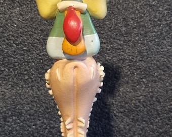 Modelo anatómico de una larva de lamprea (modelo cerebral de Ammocoetes), modelo animal de yeso, pintado a mano, década de 1950, sobre una base de madera.