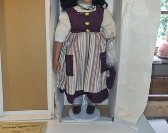 Porcelain collector doll Pamela Ute Ickenroth, Kleinod series No. 146 of 600, with certificate, 62 cm