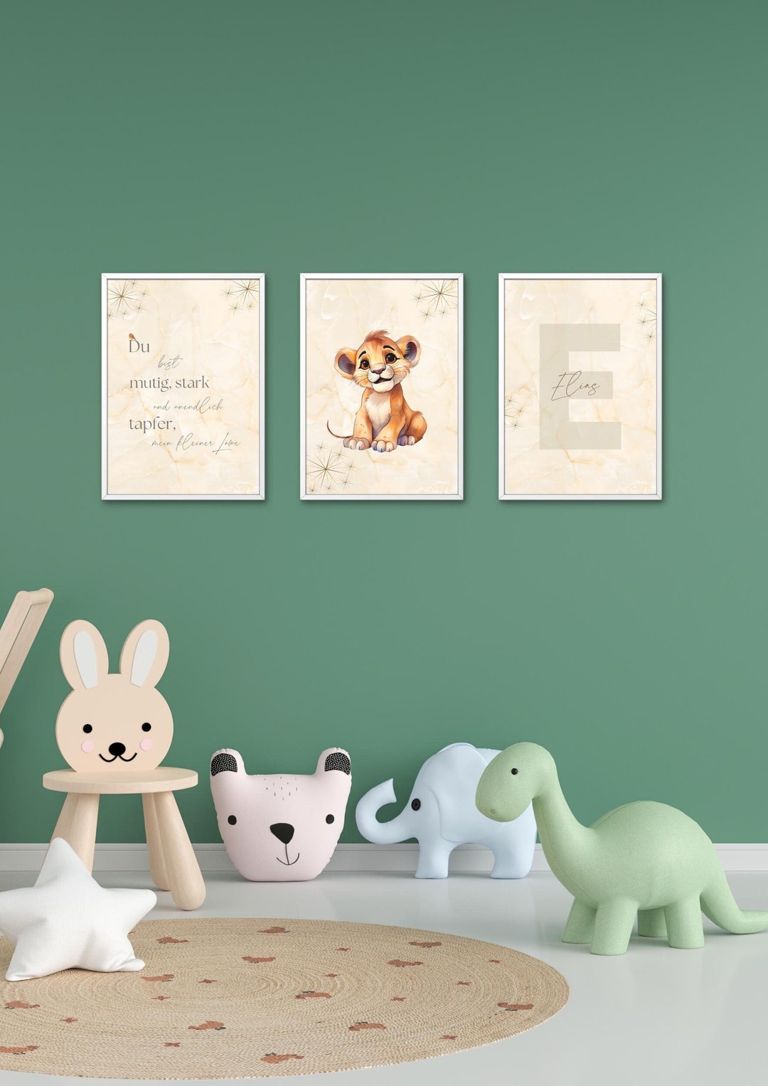 SIMBA Children's Room Poster - Set of 3, Lion King Design, Perfect Gift ...