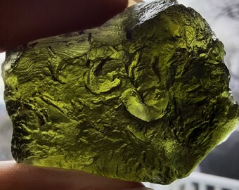 Moldavite 17.94 Gr from Lhenice, Czech Republic! REAL! AUTHENTIC! Great gift for mother, friend, self, Valentine&#39;s Day, tektite collector
