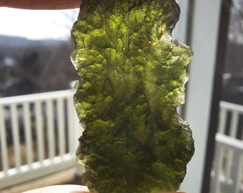 Moldavite 6.35 Gr from Chlum, Czech Republic. REAL! AUTHENTIC! Great gift for mother, friend, self, Valentine&#39;s Day, tektite collector