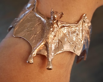 Bracciale a forma di pipistrello, bracciale rigido in rame, braccialetto spettrale, costume di Halloween, braccialetto di Halloween, regalo per gli amanti dei pipistrelli, regalo fantastico