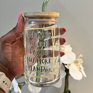PlantLover Gifts  | Plant Lover Tumbler | Cute Coffee Cup | Gift for Plant Moms | Crazy Plant Lady | Just One More Plant | Iced Coffee Cup