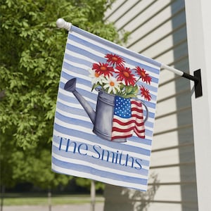 Patriotic Garden Flag – USA Welcome Flag | Patriotic Yard Decor | RV Campsite Gift | 4th of July Outdoor Decor | Red White Blue Yard Art