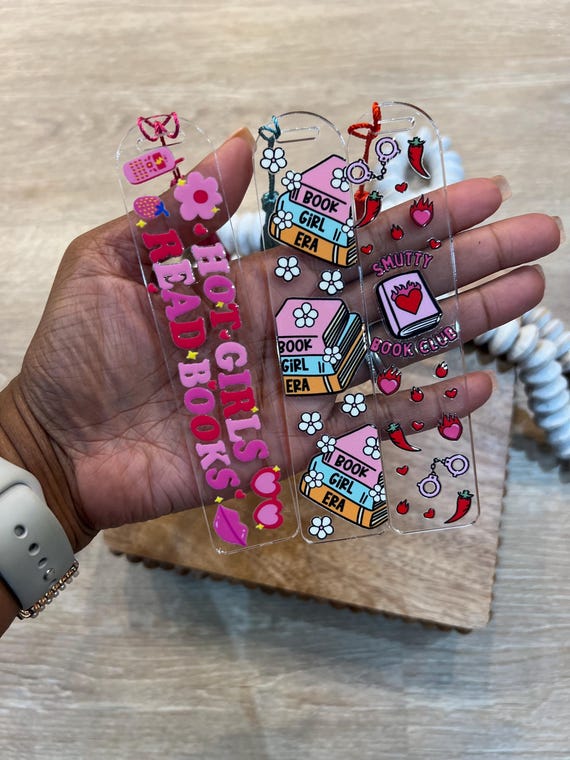 Trendy Acrylic Bookmark | Book Girl Era | Smut bookmark | Spicy Bookmark | Hot Girls Read | Bookish Gift | Booktok Gift | Book Club Gift