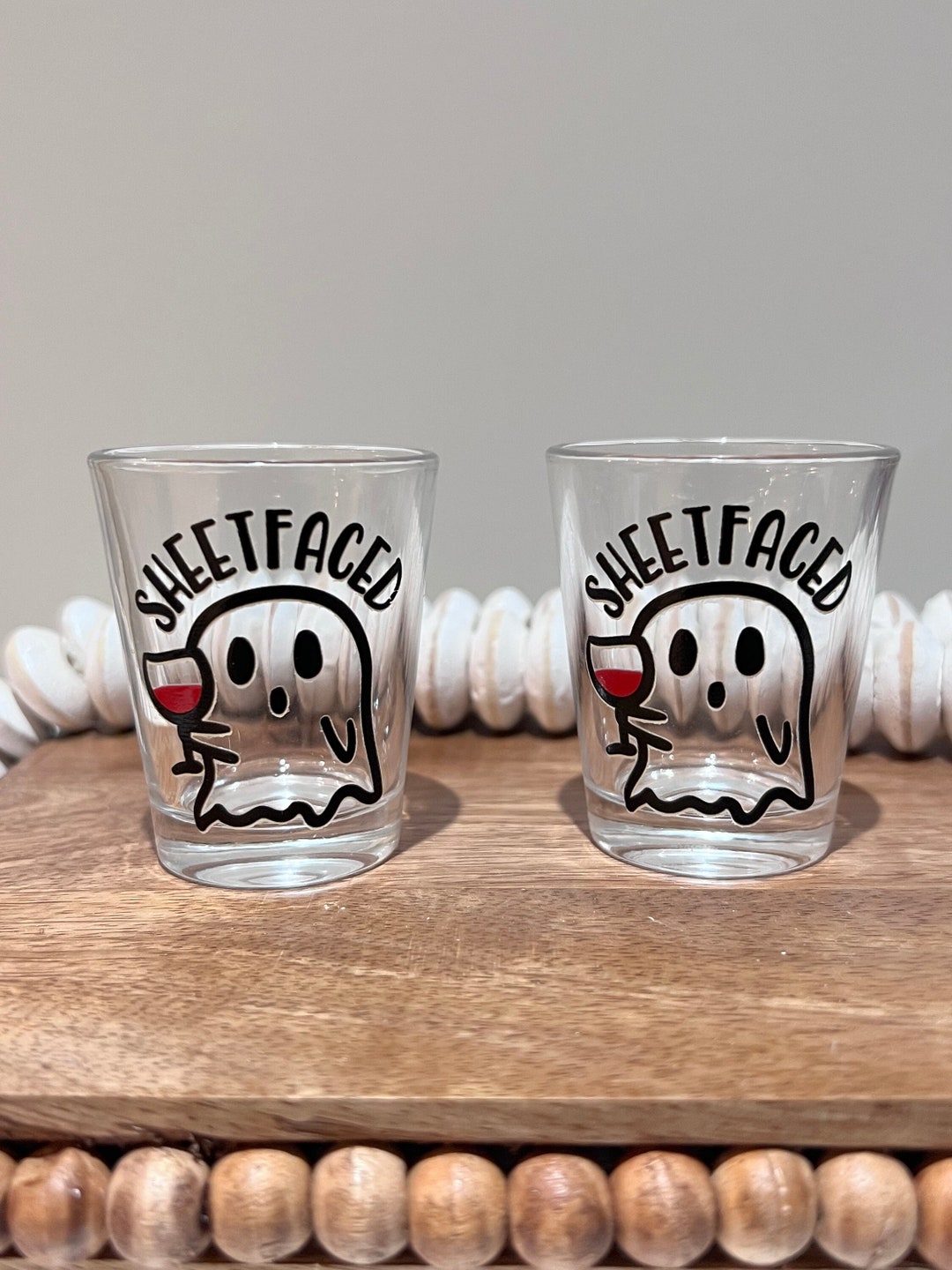 Funny Shot Glass Ghost Shot Glasses Cute Shot Glasses Sheetfaced Ghost
