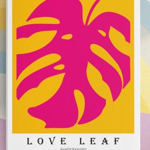 Cartel pop,  impresión de arte pop, lámina imprimible de amor a la naturaleza, regalo de diseño de arte.