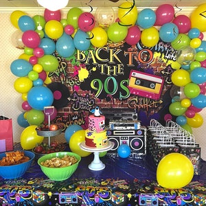 Retro Radio 90's Backdrop- Hip Hop Graffiti Brick Wall, 90's Themed ...