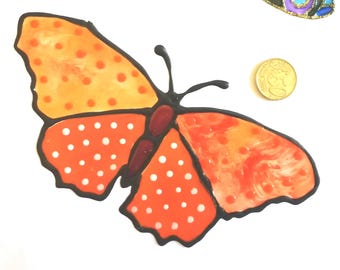 Window Color Bild, 1 x  schöner großer Schmetterling, Fensterbild (1.0)