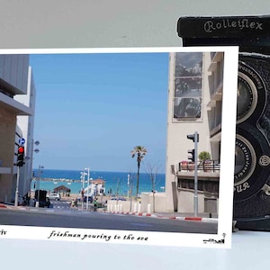 Photography, Tel Aviv, Postcard, Frishman street near the sea, Postcards, Picture like, Artistic, colors, color photo