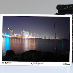 Photographie, Tel Aviv, Cartes postales, Photographie de nuit, Image comme, Artistique, couleurs, Art mural