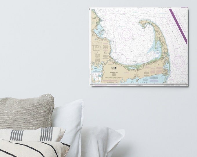 Cape Cod Nautical Chart: Metal Print, Posters, Canvas, Nautical Art, Maps, Sailing, Nautical Art from Annapolis, Newport, Nantucket and more